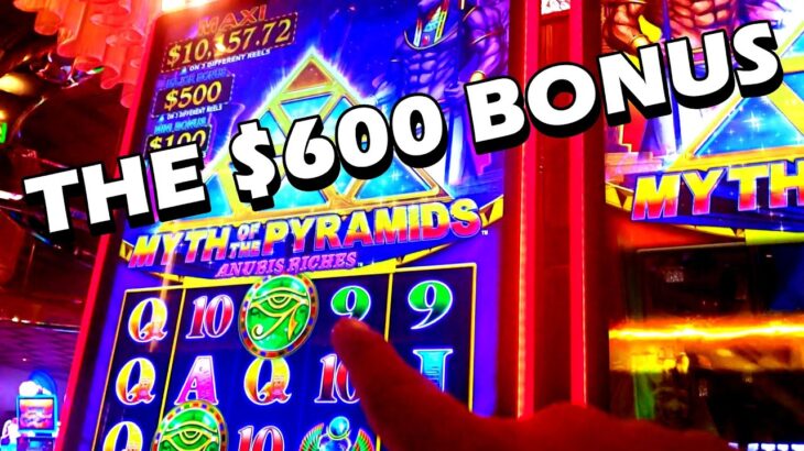 THE $600 DOLLAR BONUS!!! * MYTH OF THE PYRAMIDS!! — New Las Vegas Casino Konami Slot Machine