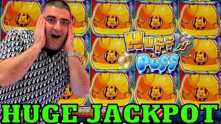 Las Vegas HUGE JACKPOT –  Huff N More Puff Slot EPIC HANDPAY JACKPOT