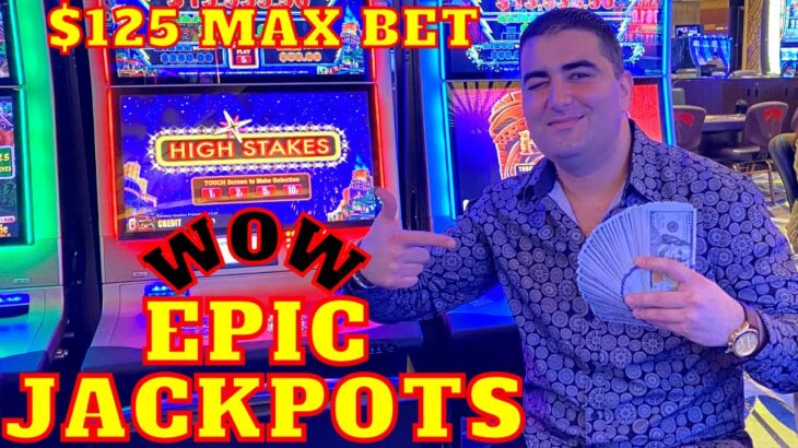 WOW HUGE JACKPOTS On LIGHTNING LINK Slot – $125 MAX BET