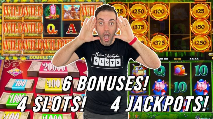 4 Slots, 6 Bonuses, 4 JACKPOTS! 💵 Profitable Casino Day!