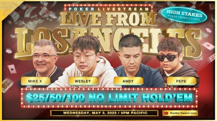 Andy, Wesley, Pepe & Mike X Play $25/50/100!! Commentary by Christian Soto