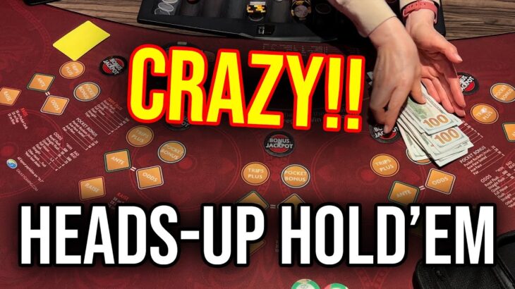 HEADS UP HOLD’EM POKER!! CRAZY SESSION!! UNBELIEVABLE HAND!!