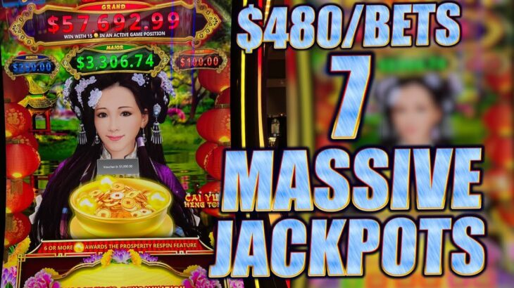 $480 A SPIN: 7 HAND PAYS & The Largest Bet You’ll Ever See For Prosperity Link On Youtube!!