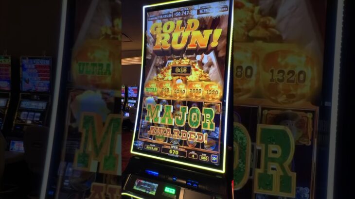 OMG! My Biggest Jackpot On Gold Run #slots #casino #gamingshorts