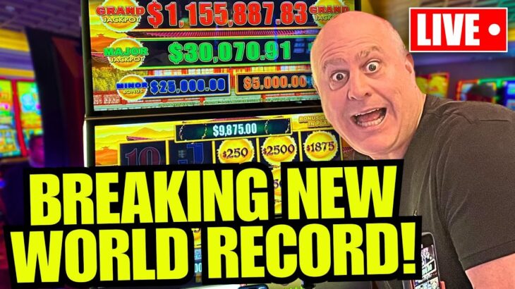 NEW WORLD RECORD! HITTING MY 10,000th JACKPOT LIVE!!!