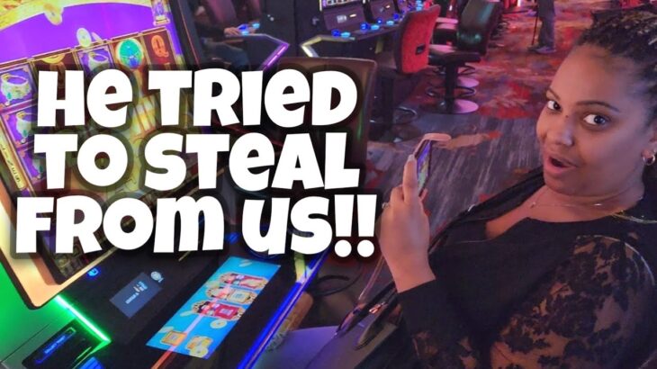 Guy Tried To Steal Our Money At The Casino!!