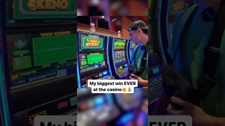 I HIT MY BIGGEST WIN EVER AT THE CASINO🤯💰 #casino #gambling #blackjack #slots #keno #lasvegas