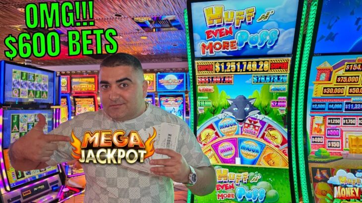 $600 Spins BACK TO BACK Massive Jackpots On Huff N Even More Puff