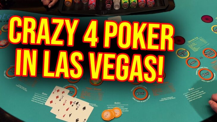 CRAZY 4 POKER IN LAS VEGAS! $1200 BUY IN $200 BETS!!