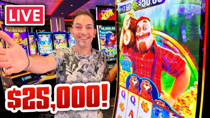 🔴 Spinning $25k & Winning OVER $16,000 LIVE! 🦫