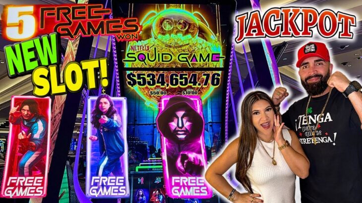 🫣 SOBREVIVI AL NUEVO JUEGO DEL CALAMAR EN LAS VEGAS ! SQUID GAME JACKPOT