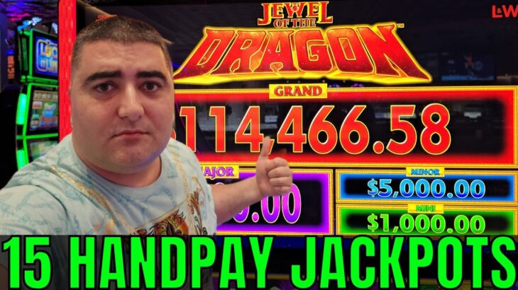 😱 15 HANDPAY JACKPOTS On High Limit Slot