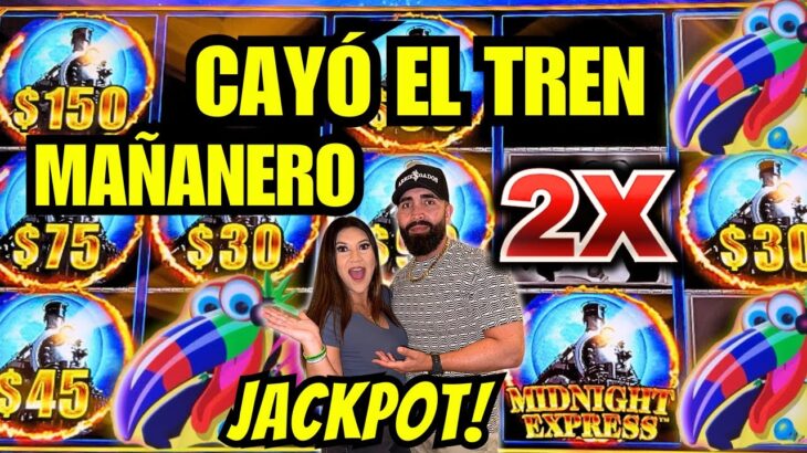 🚂 CAYÓ EL TREN MAÑANERO Y VINO CON UN JACKPOT EN LAS VEGAS ! MIDNIGHT EXPRESS SLOT MACHINE