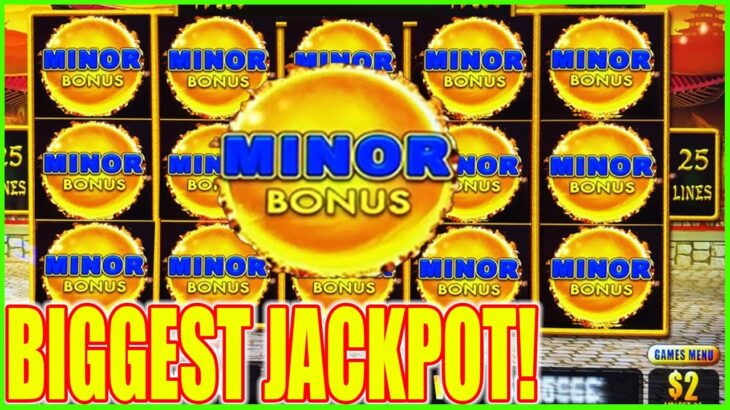 She Hit The BIGGEST JACKPOT Ever on High Limit Happy & Prosperous Dragon Link Slot