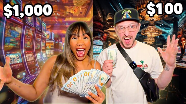 $1,000 VS $100 En el CASINO para UN JACKPOT en Las Vegas!