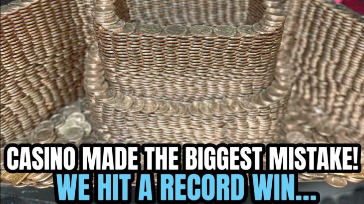 CASINO MADE THE BIGGEST MISTAKE EVER… NEW “RECORD WIN” INSIDE THE HIGH LIMIT COIN PUSHER JACKPOT!!!