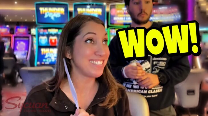 We were SO EXCITED for This Bonus at the casino! 😮 #slots #sycuan