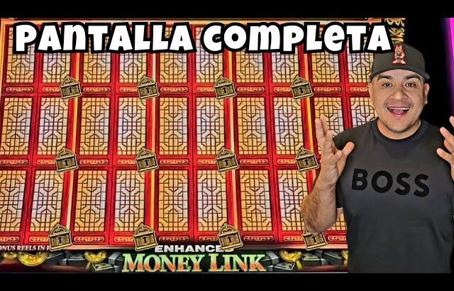 La pantalla se lleno en la máquina Money Link del casino