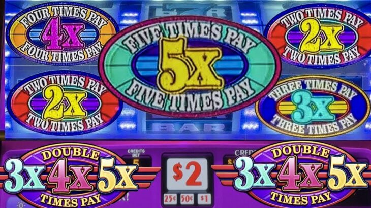 Old School Double 3X4X5X Times Pay Casino Classic Slot Machine