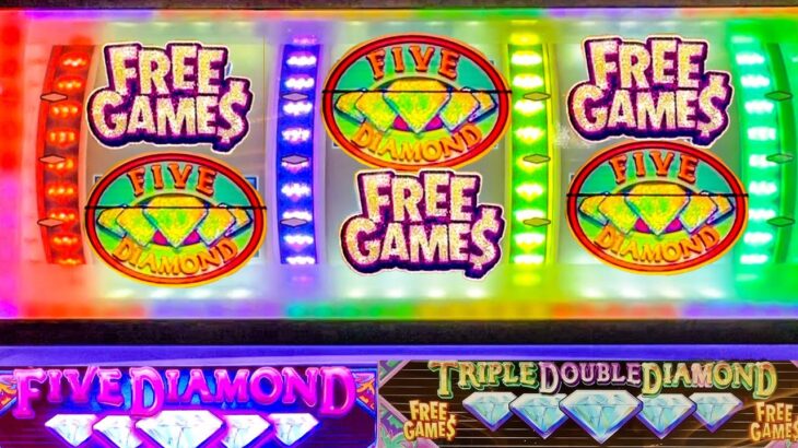 FIRST SPIN WIN on FIVE DIAMOND at Harrah’s Casino!