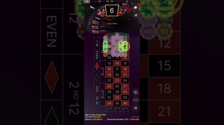 Huge Profit on 6 #roulette #casino #gambling #roulettestrategy #shorts