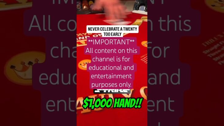 Never trust 20! #blackjack #casino #blackjackstrategy #blackjacktips #viralcontent #shorts