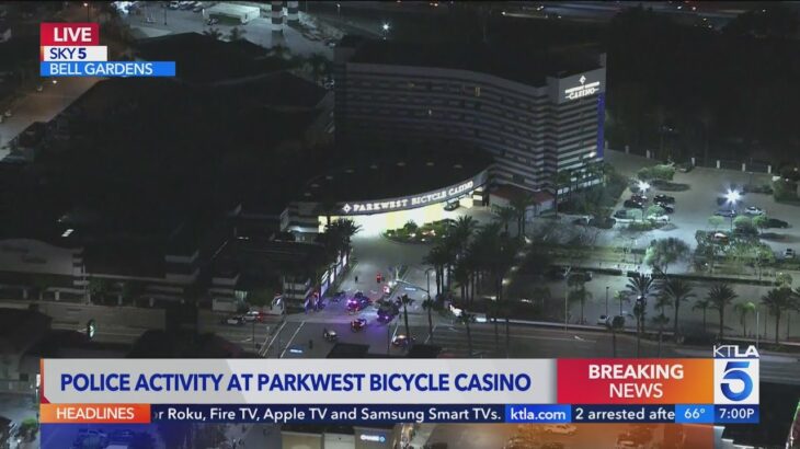 Police activity at Parkwest Bicycle Casino