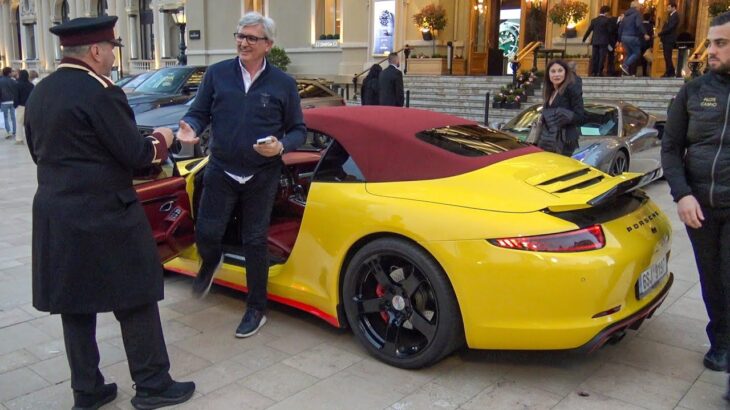 Czech Billionaire arriving in his MANSORY PORSCHE CARRERA at Casino de Monaco!!