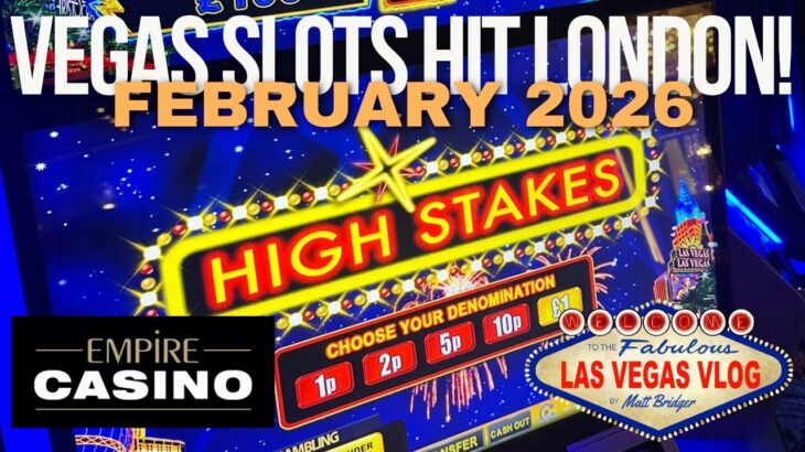 Gambling On Vegas Slots At Empire Casino, London! £5 Max Bet Spins! New Aristocrat Slots Lounge!