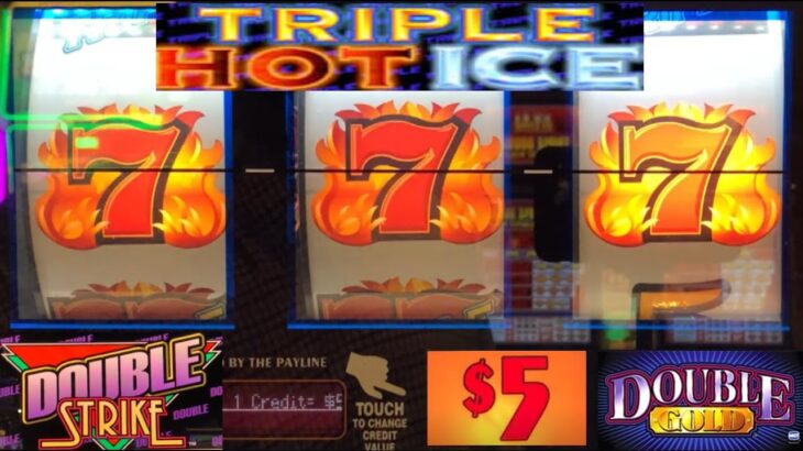 Old School casino slots! Red Hot 7’s Respin + Double Strike + Triple Hot Ice + Double Gold slot play