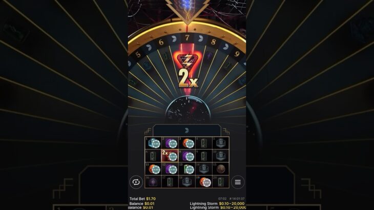 Massive multiplier on Lightning Storm bonus round 😳😳 #casino #lightningstorm