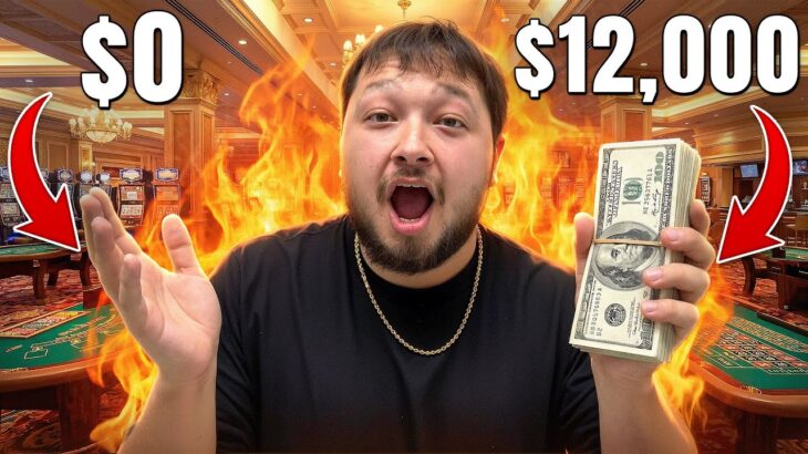 We Turned $0 Into $12,000 Gambling At The Casino?!
