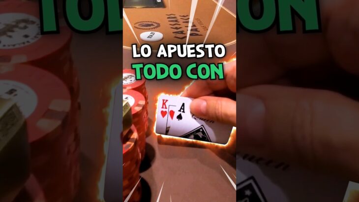 💥 Lo apuesto todo con AK! 😮 #poker #lasvegas #casino