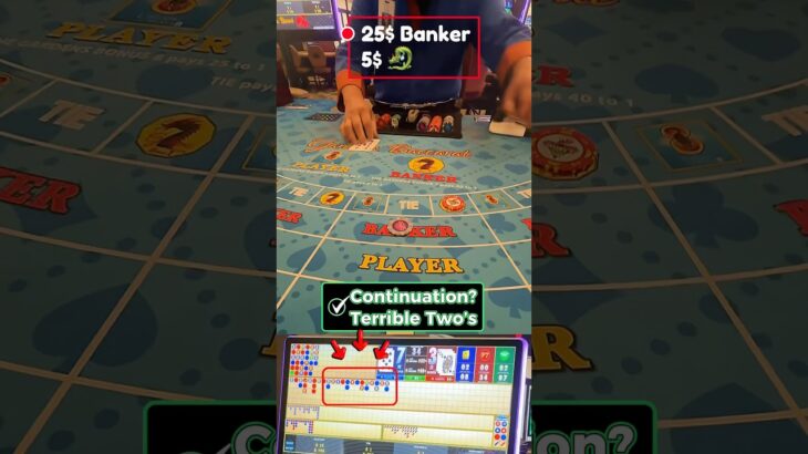 Continuation of Terrible Two’s? #baccarat #casino #gambling #learning