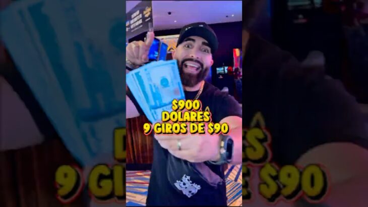 TENGO $900 NOVENO JUEGO 10 GIROS DE $90 RETO DE LA ESCALERA EN EL CASINO #retos #casino